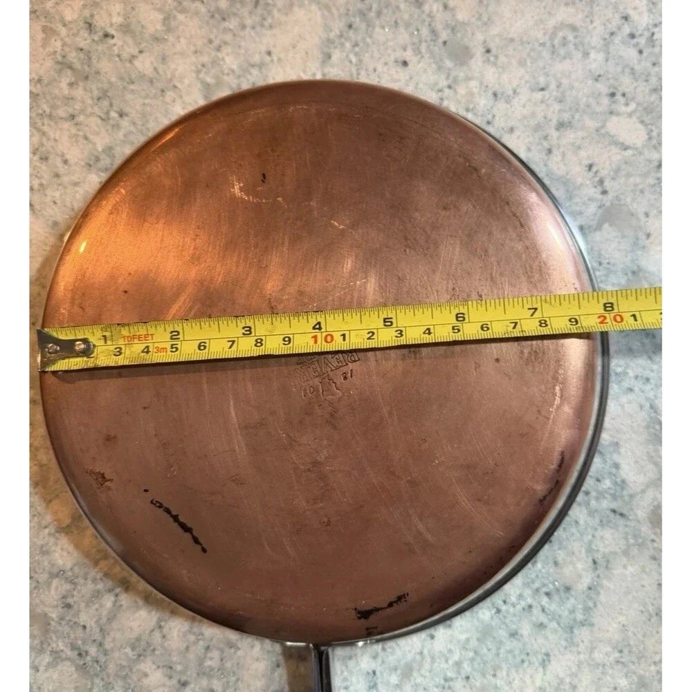 Revere Ware 1801 9” Skillet Copper Clad Frying Pan Clinton, IL 1997 Vintage - Picture 10 of 12